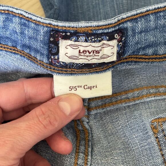 Levis 515 Bermuda Shorts 14P Capri Stretch Pocket Flap Faded Granny‎ 14 Inseam - Picture 10 of 12